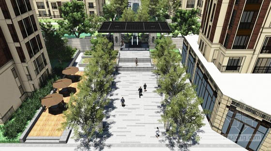 江西新亞洲風格居住區(qū)景觀設(shè)計局部效果圖