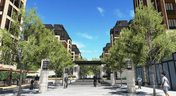 江西新亞洲風格居住區(qū)景觀設(shè)計局部效果圖