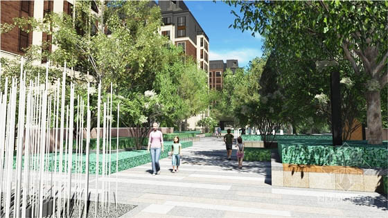 江西新亞洲風格居住區(qū)景觀設(shè)計局部效果圖