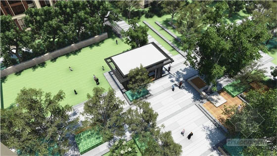 江西新亞洲風格居住區(qū)景觀設(shè)計局部效果圖